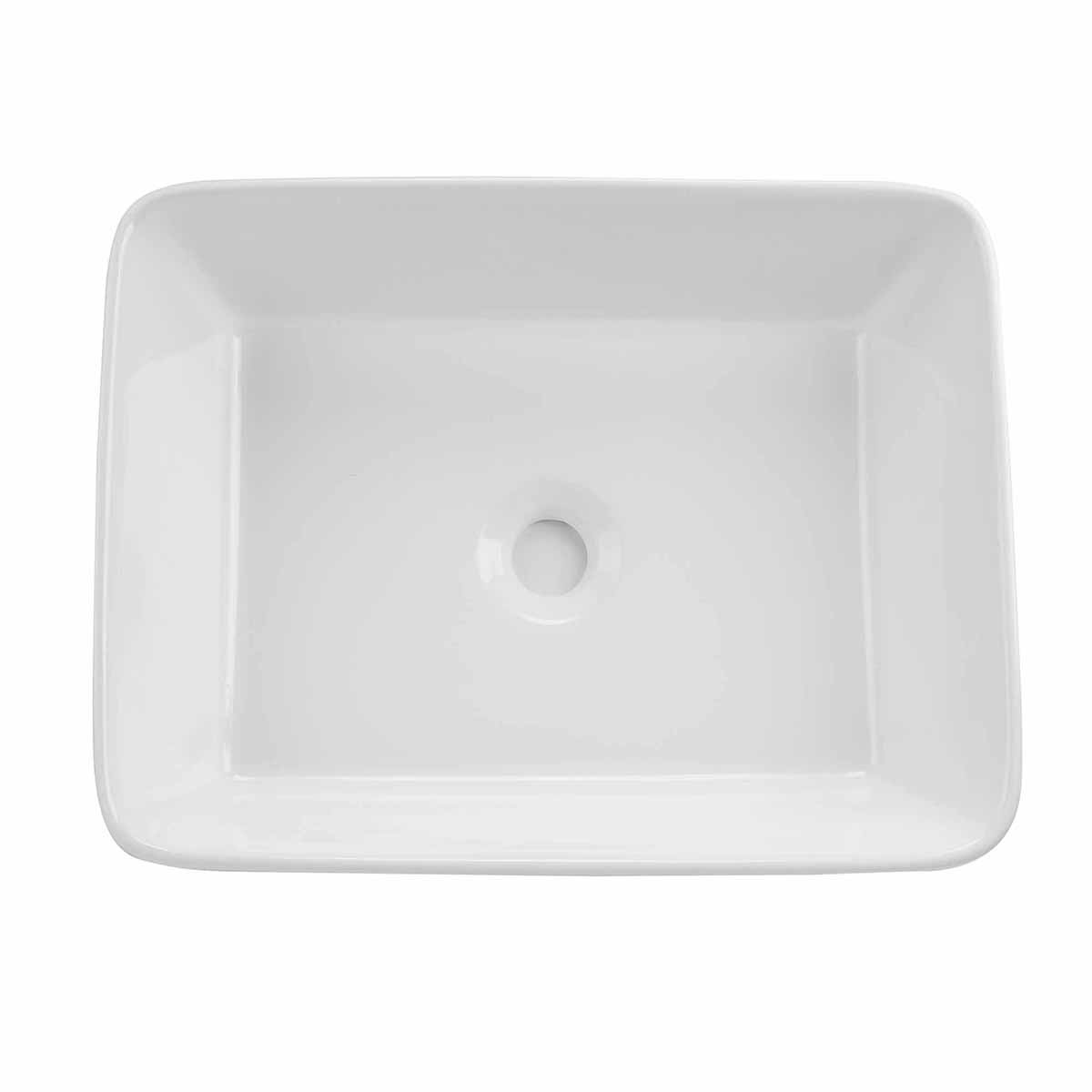 Lavandino/lavabo da appoggio bianco in ceramica refrattaria in porcellana