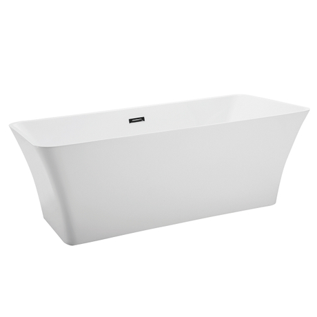 Vasca da bagno calda bianca moderna Vasca da bagno indipendente a immersione contemporanea